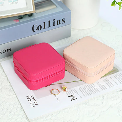 Classic Style Solid Color Pu Leather Wholesale Jewelry Boxes