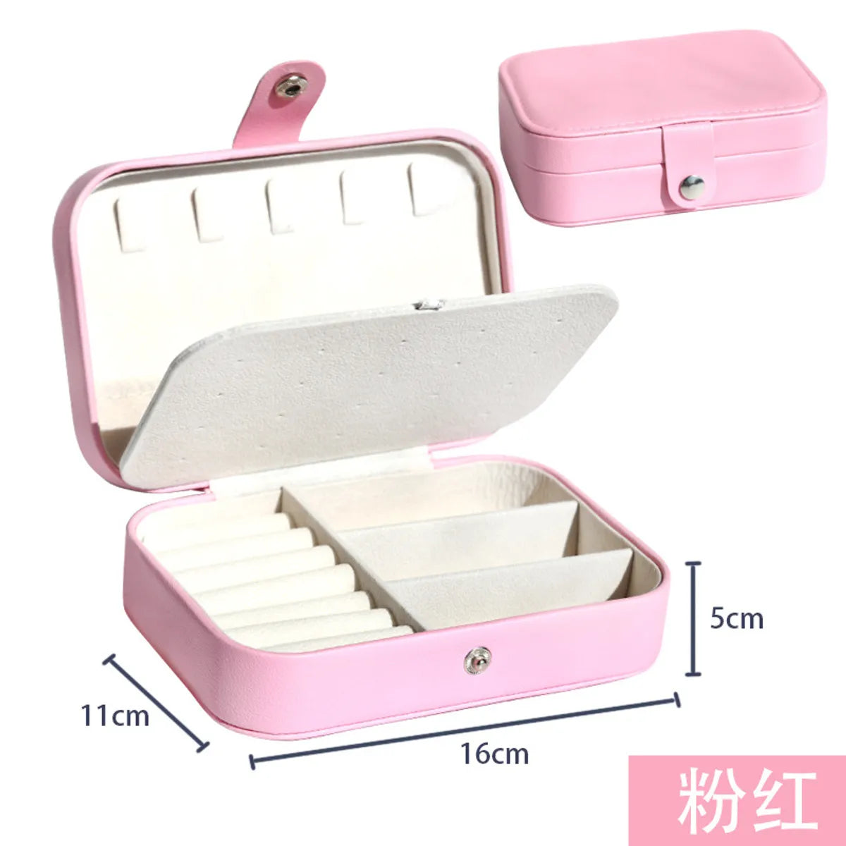 Classic Style Solid Color Pu Leather Wholesale Jewelry Boxes