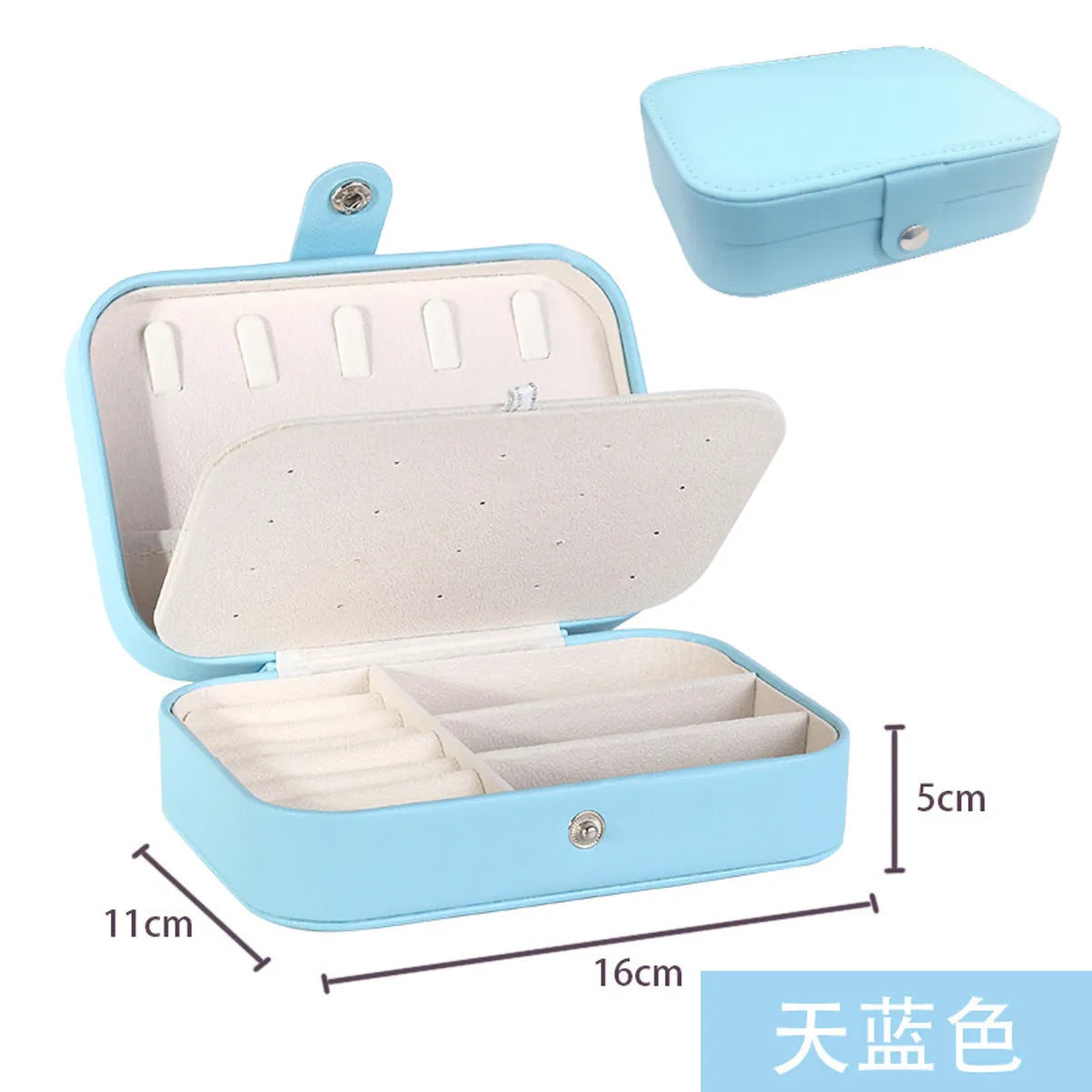 Classic Style Solid Color Pu Leather Wholesale Jewelry Boxes