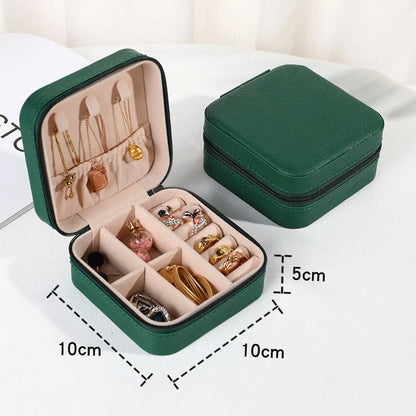 Classic Style Solid Color Pu Leather Jewelry Boxes