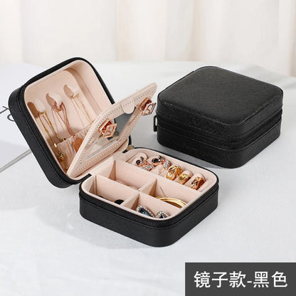 Classic Style Solid Color Pu Leather Jewelry Boxes