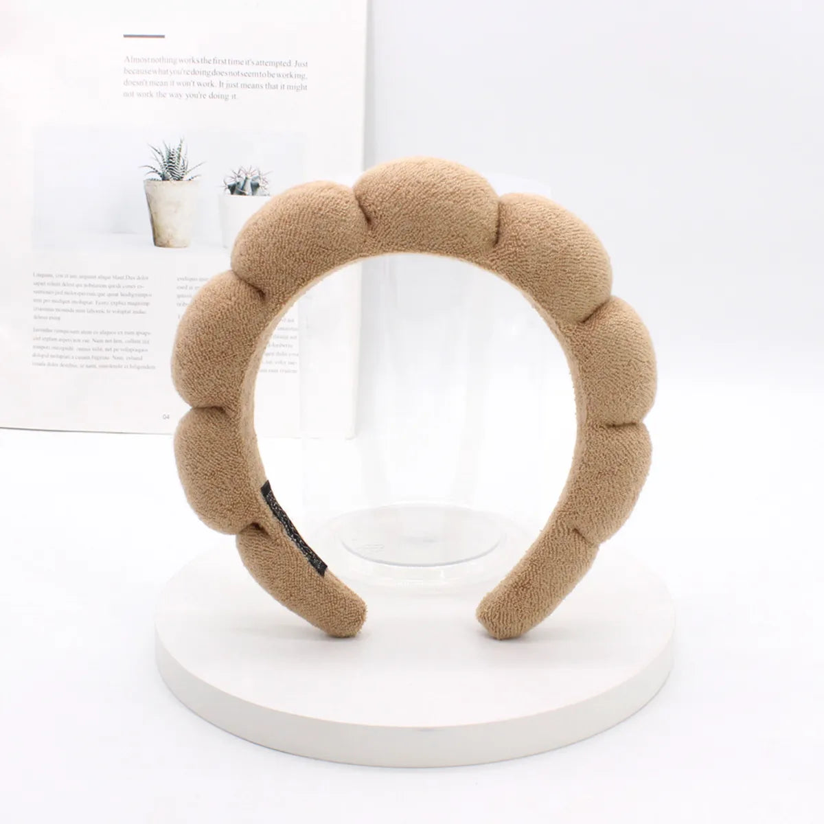 Classic Style Solid Color Sponge Hair Band