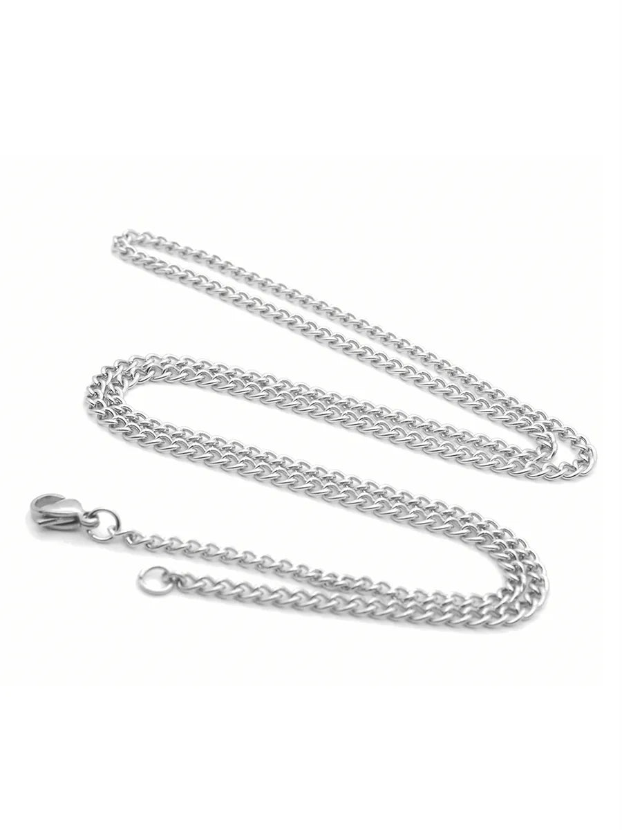 Classic Style Solid Color Stainless Steel Necklace