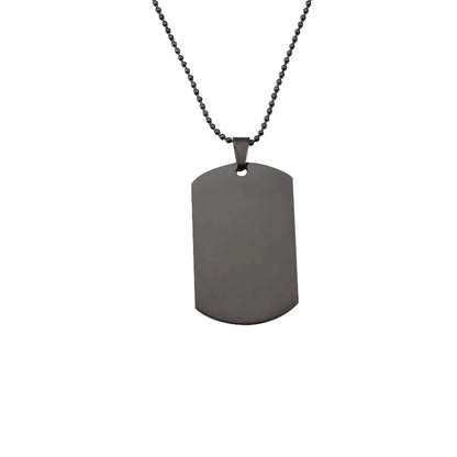 Classic Style Solid Color Titanium Steel None 18K Gold Plated Men'S Pendant Necklace