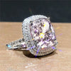 Classic Style Square Copper Plating Inlay Zircon Rings