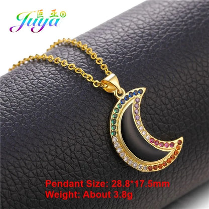 Classic Style Star Heart Shape Copper Enamel Plating Inlay Zircon Gold Plated Charms Jewelry Accessories