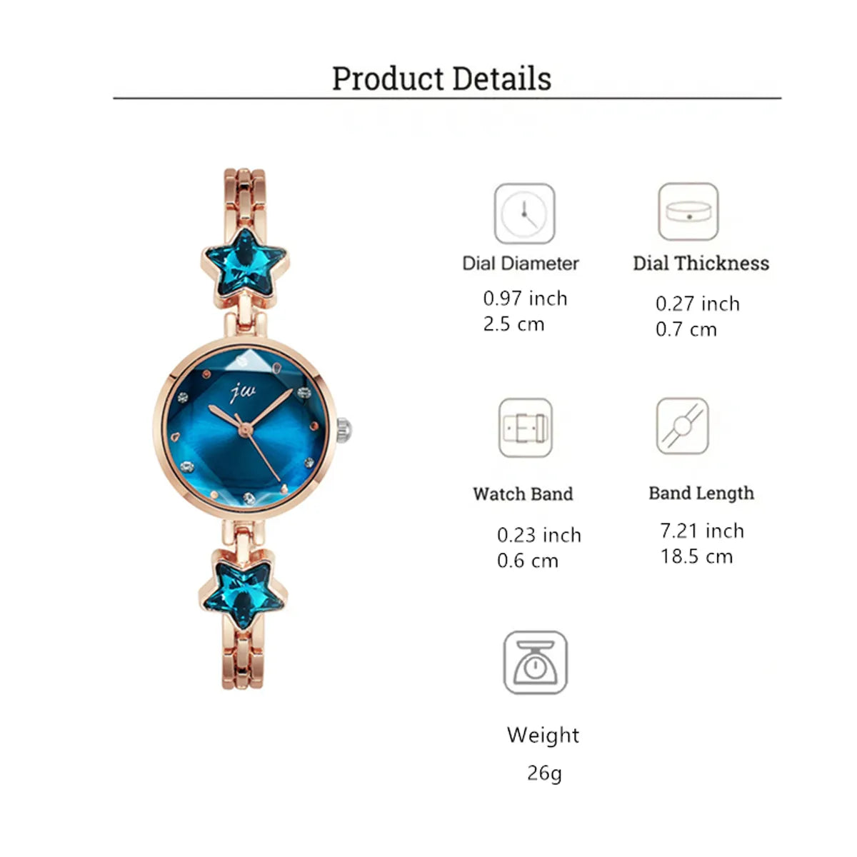 Classic Style Star Horseshoe Buckle Quartz Women'S Watches