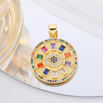 Classic Style Streetwear Animal Round Elephant Copper Plating Inlay Zircon 18k Gold Plated Charms