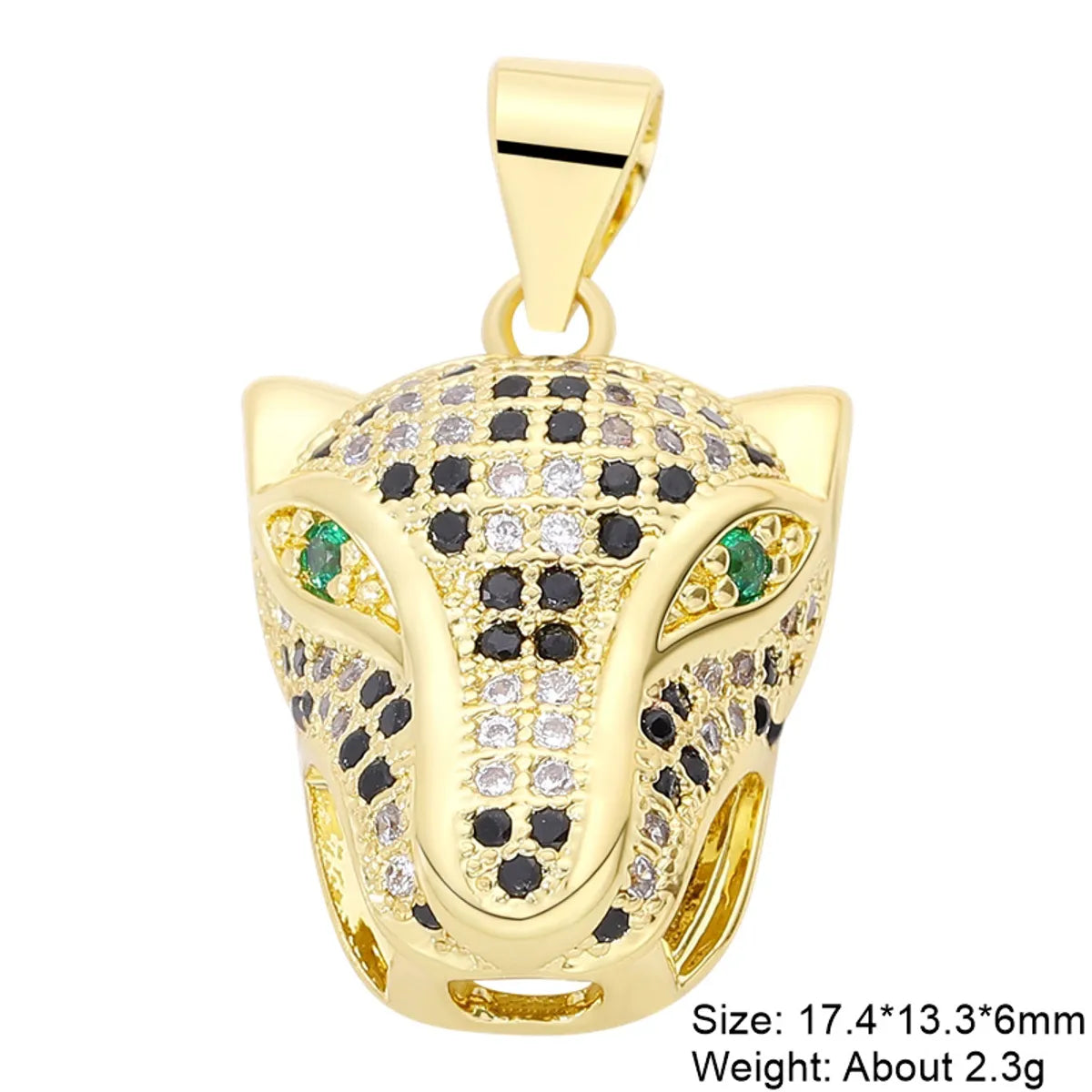 Classic Style Streetwear Animal Round Elephant Copper Plating Inlay Zircon 18k Gold Plated Charms