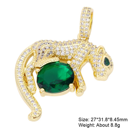 Classic Style Streetwear Animal Round Elephant Copper Plating Inlay Zircon 18k Gold Plated Charms