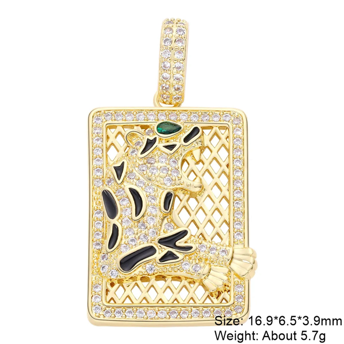 Classic Style Streetwear Animal Round Elephant Copper Plating Inlay Zircon 18k Gold Plated Charms