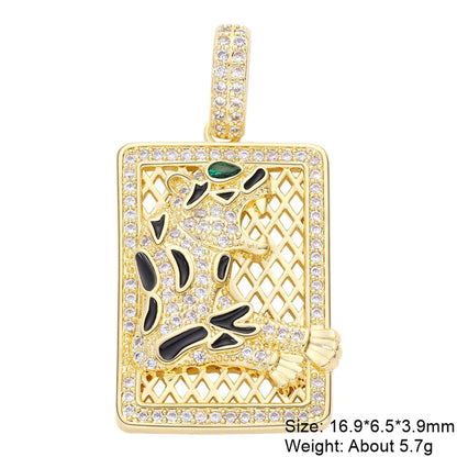 Classic Style Streetwear Animal Round Elephant Copper Plating Inlay Zircon 18k Gold Plated Charms