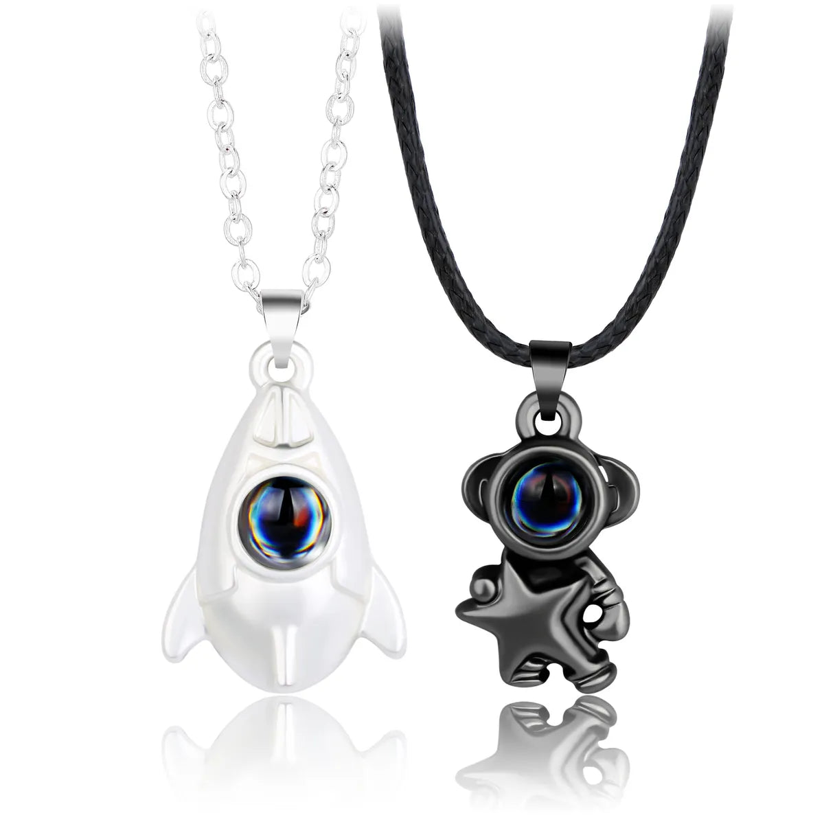 Classic Style Streetwear Astronaut Star Alloy Valentine'S Day Couple Pendant Necklace