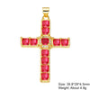 Classic Style Streetwear Cross Devil'S Eye Copper Plating Inlay Zircon 18k Gold Plated Charms