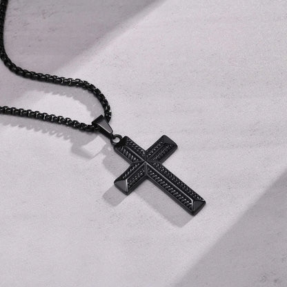 Classic Style Streetwear Cross 304 Stainless Steel Men'S Pendant Necklace