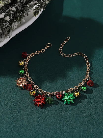 Classic Style Streetwear Flower Snowflake Alloy Christmas Women's Bracelets