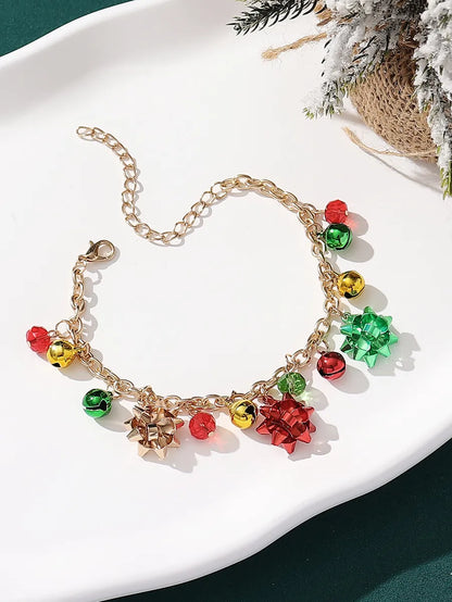 Classic Style Streetwear Flower Snowflake Alloy Christmas Women's Bracelets