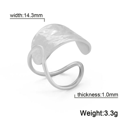 Classic Style Streetwear Geometric Stainless Steel Open Ring In Bulk