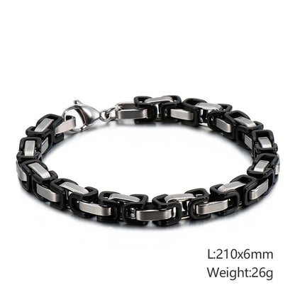 Classic Style Streetwear Geometric Titanium Steel Plating 18K Gold Plated Men'S Bracelets