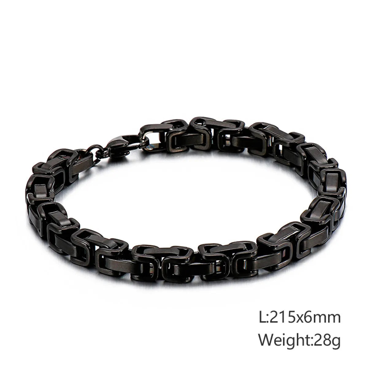 Classic Style Streetwear Geometric Titanium Steel Plating 18K Gold Plated Men'S Bracelets