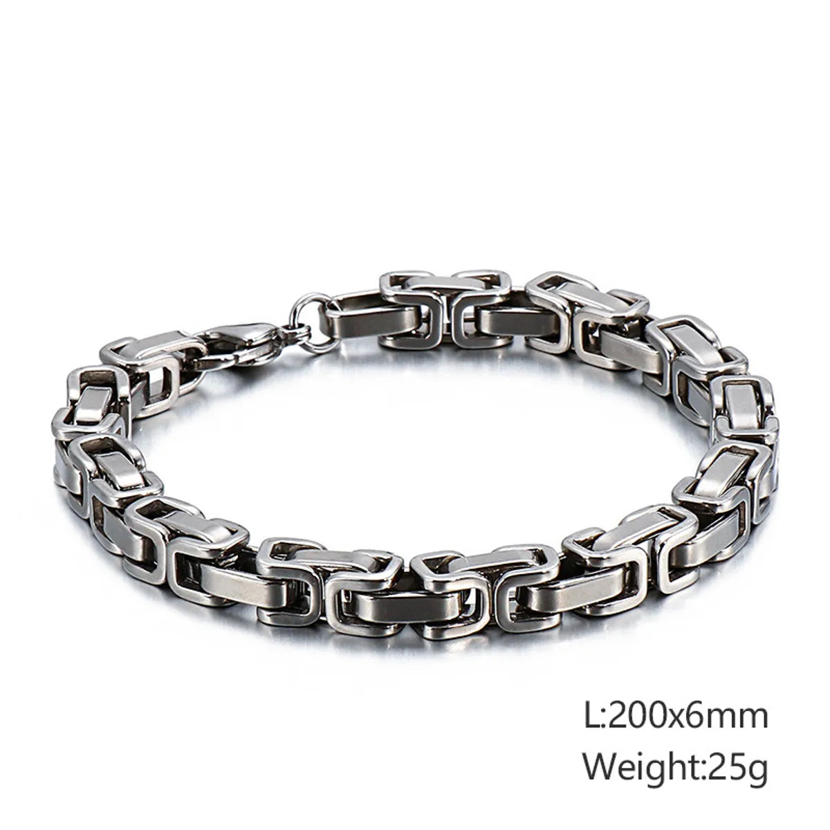 Classic Style Streetwear Geometric Titanium Steel Plating 18K Gold Plated Men'S Bracelets