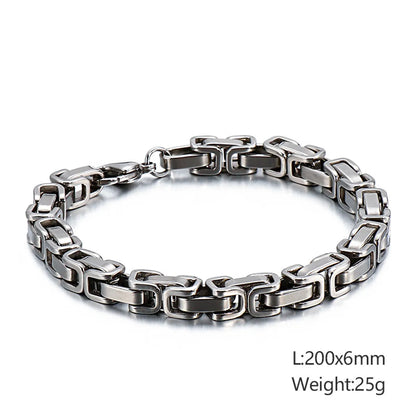 Classic Style Streetwear Geometric Titanium Steel Plating 18K Gold Plated Men'S Bracelets