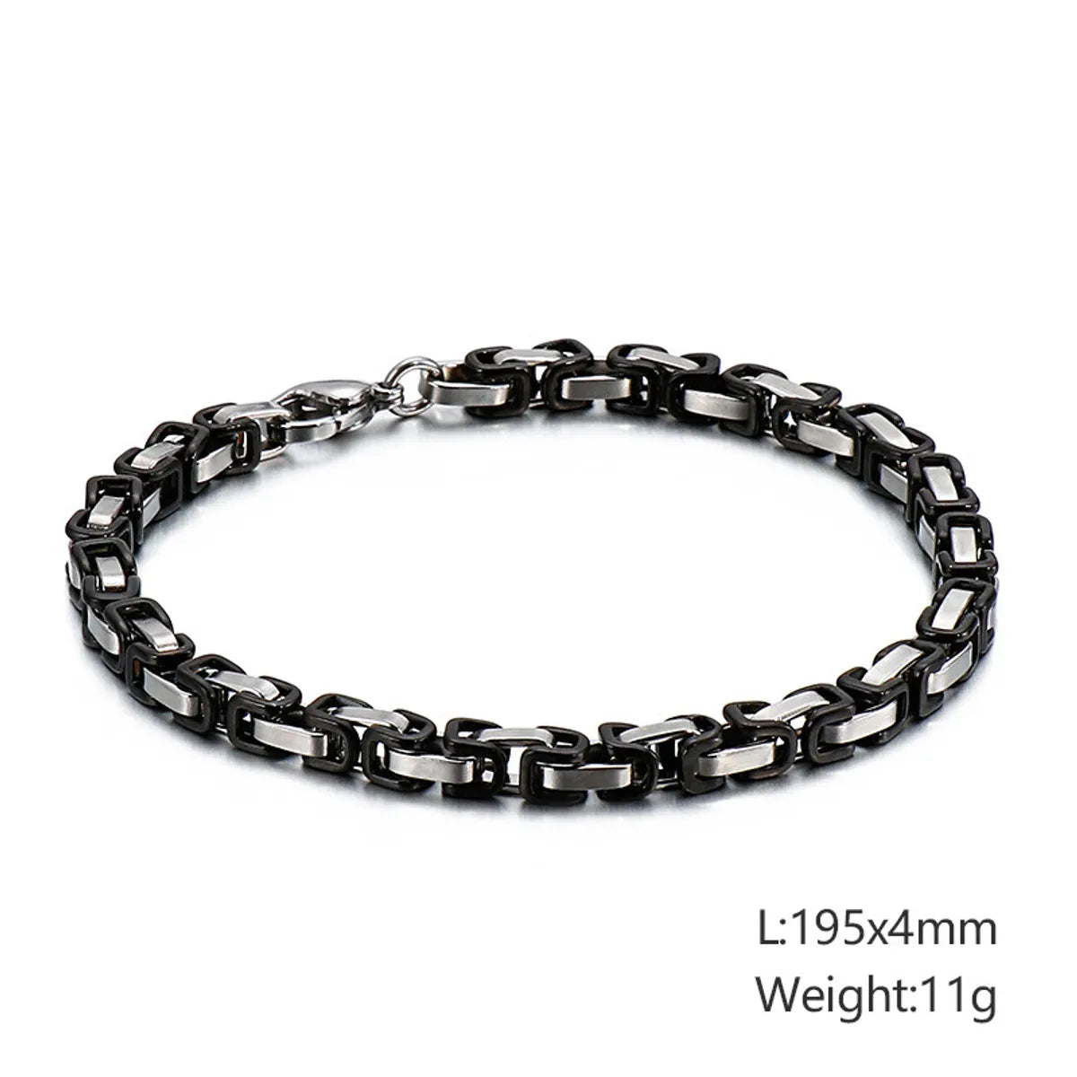 Classic Style Streetwear Geometric Titanium Steel Plating 18K Gold Plated Men'S Bracelets