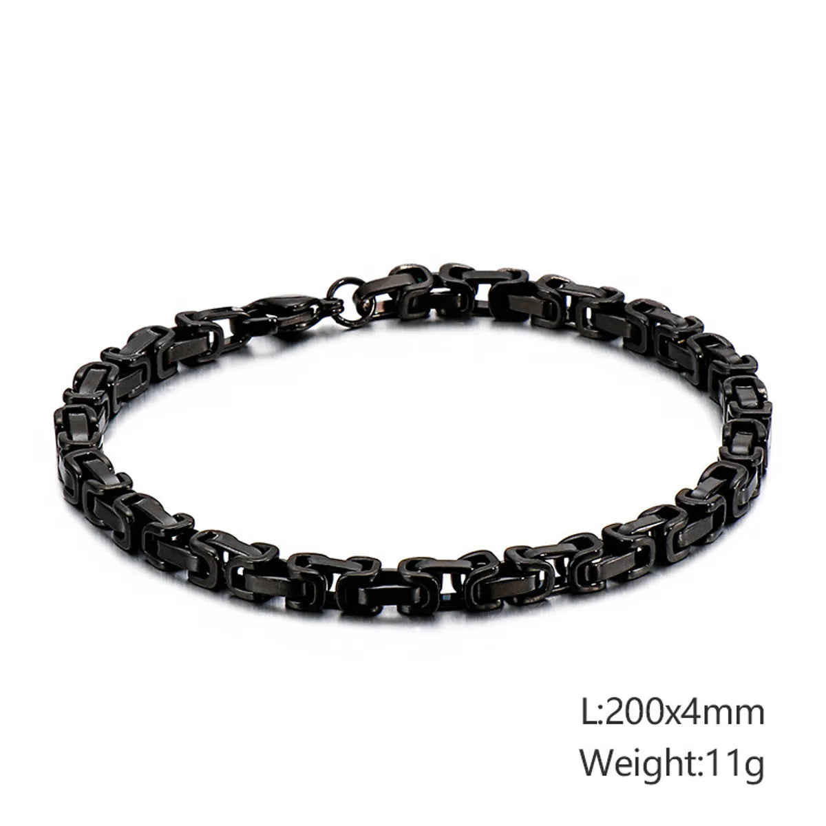 Classic Style Streetwear Geometric Titanium Steel Plating 18K Gold Plated Men'S Bracelets