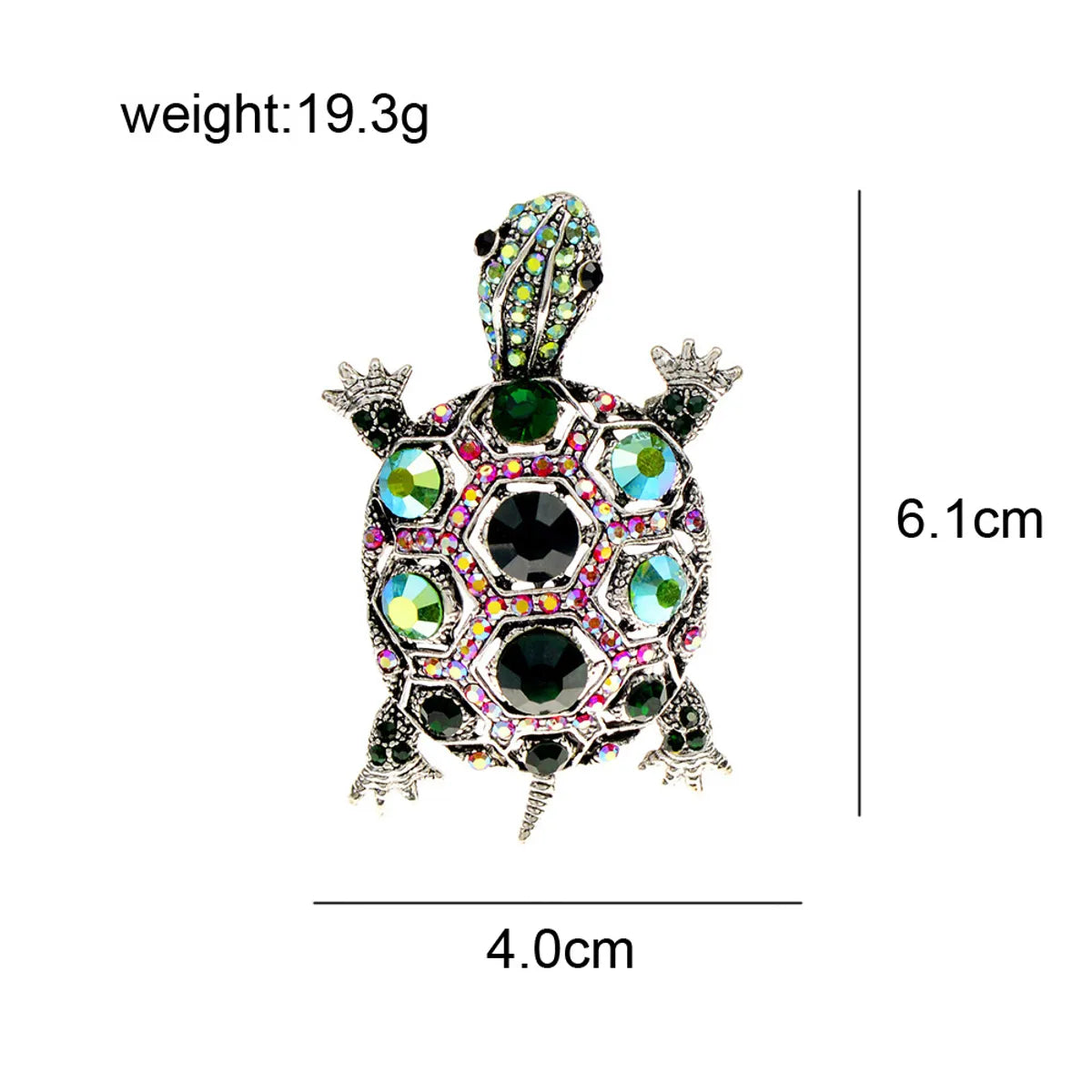 Classic Style Tortoise Metal Rhinestone Women'S Brooches