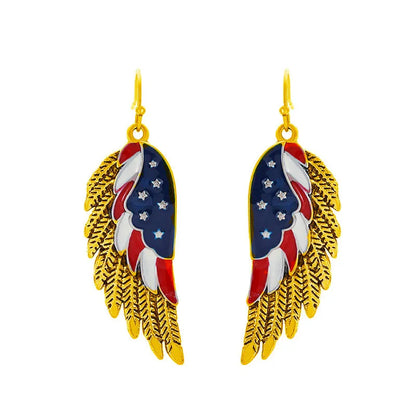 Classic Style Wings Boots Alloy Plating Independence Day Women'S Drop Earrings