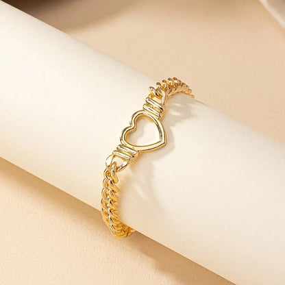 Classical Retro Heart Shape Alloy Plating Women's Bracelets Necklace