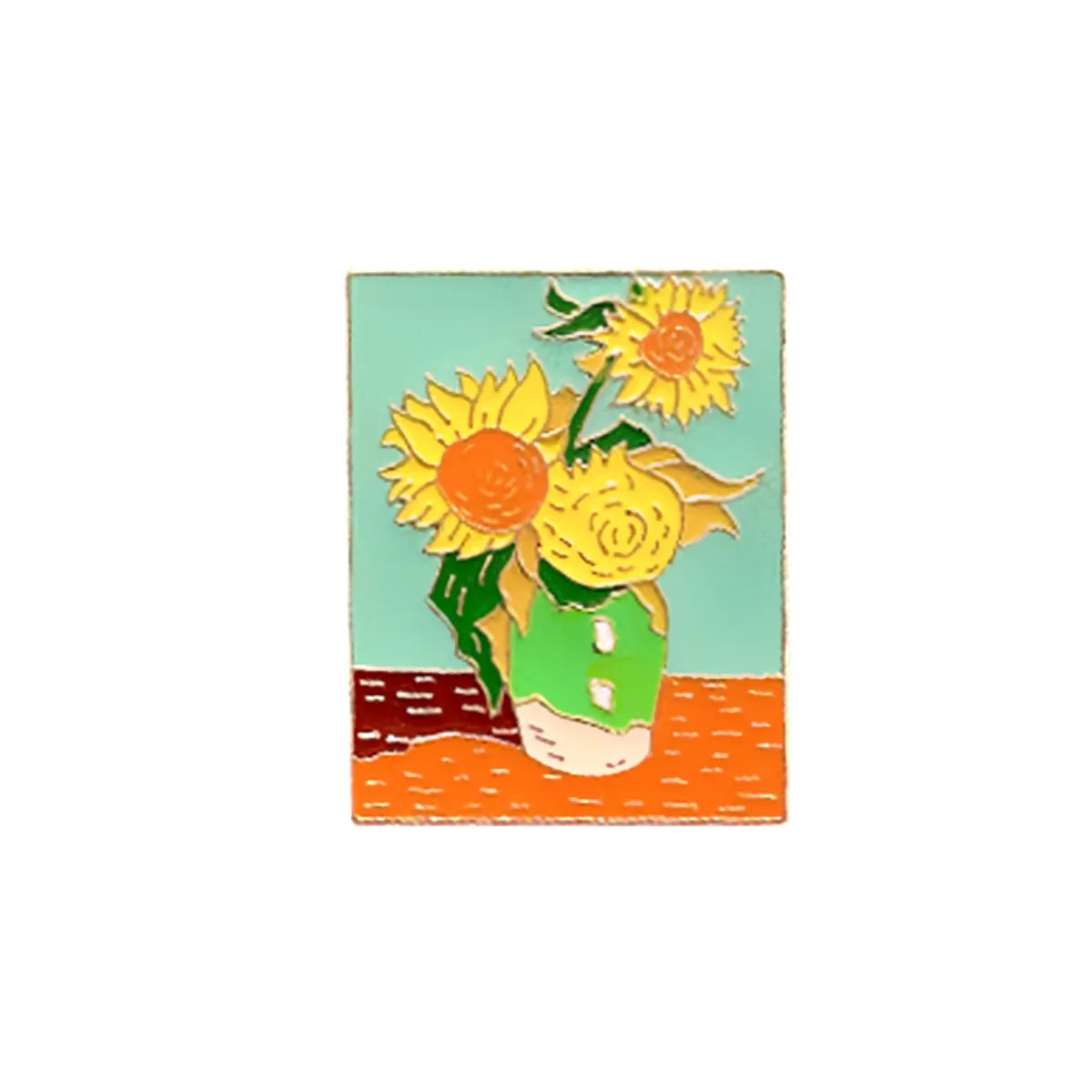 Classical Retro Oil Painting Alloy Enamel Unisex Brooches