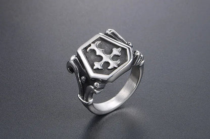 Classical Retro Punk Cross 304 Stainless Steel Polishing Men'S Rings