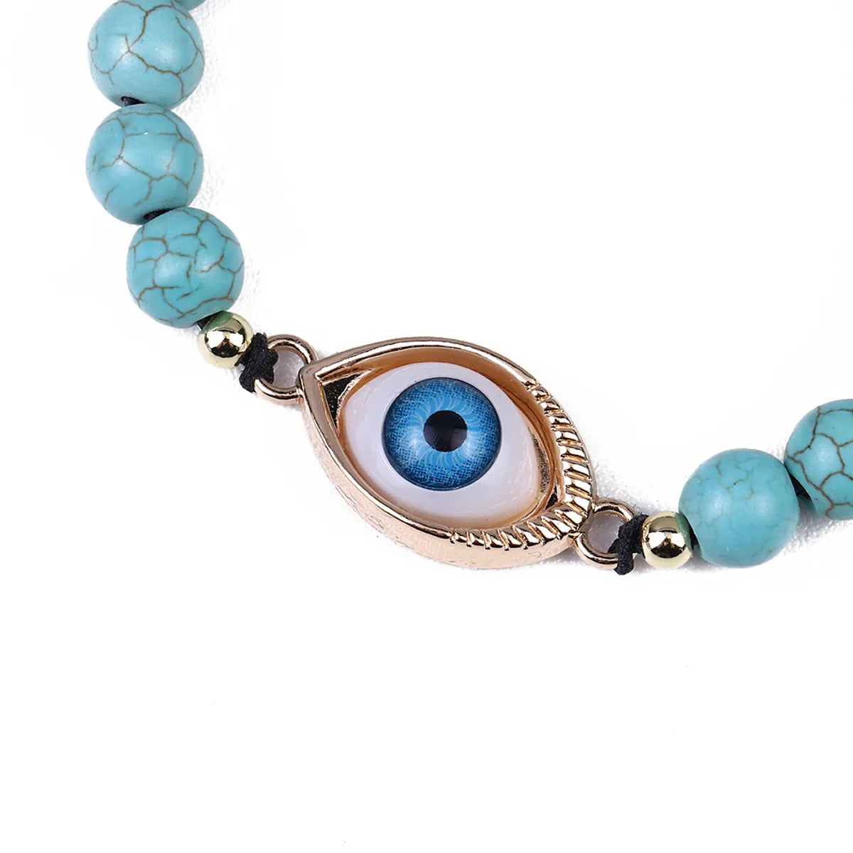 Classical Retro Roman Style Eye Natural Stone Beaded Handmade Bracelets