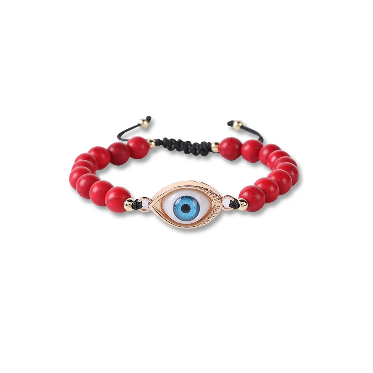 Classical Retro Roman Style Eye Natural Stone Beaded Handmade Bracelets