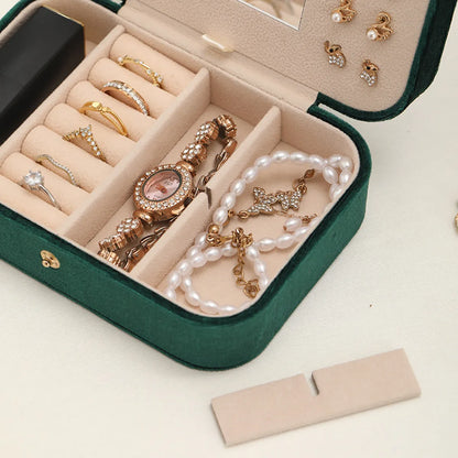 Classical Solid Color Claimond Veins Jewelry Boxes