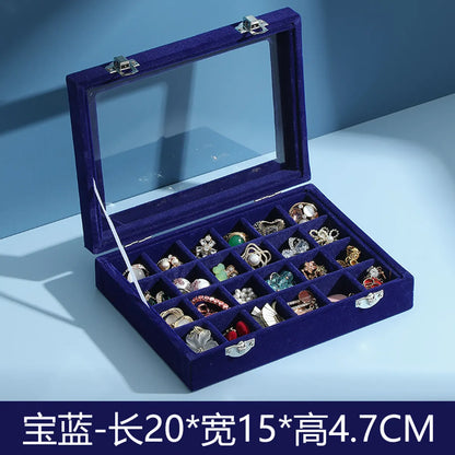 Classical Solid Color Flannel Jewelry Boxes