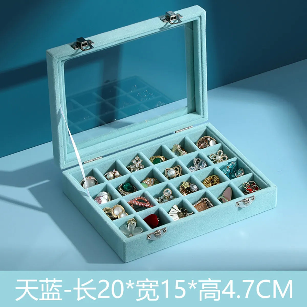 Classical Solid Color Flannel Jewelry Boxes