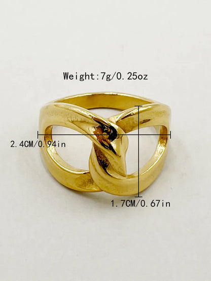 Classical Solid Color Stainless Steel Gold Plated Rings In Bulk