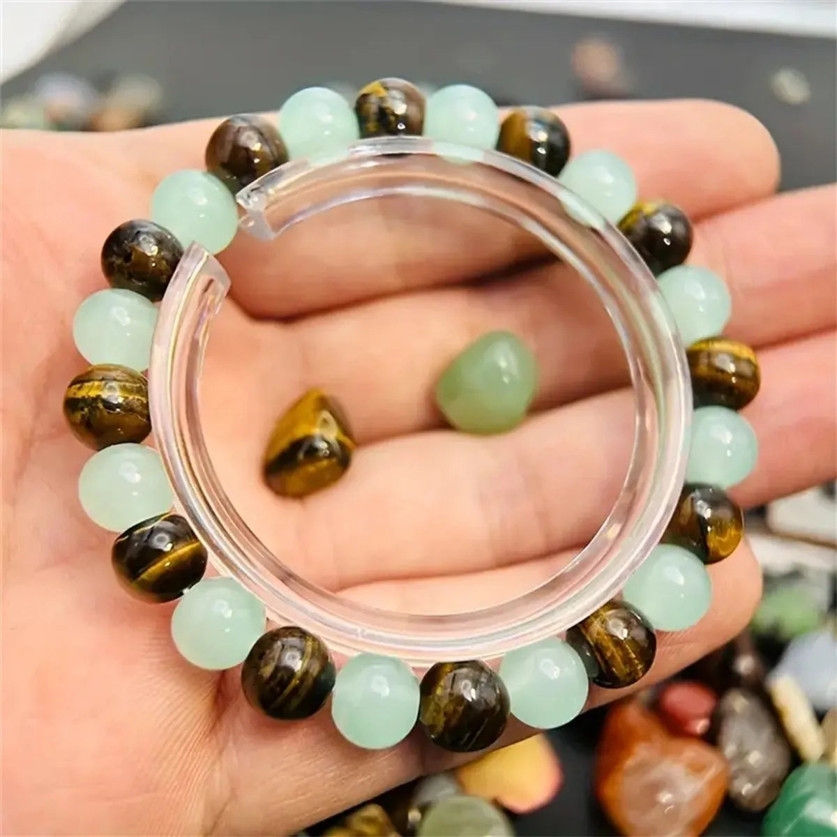 Classical Vacation Round Natural Stone Natural Stone Wholesale Bracelets