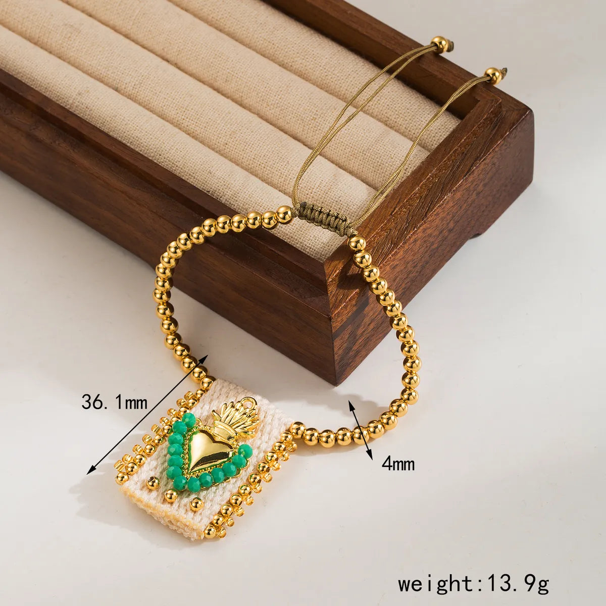 Cloth Copper 18K Gold Plated Casual Simple Style Braid Heart Shape Crown Bracelets