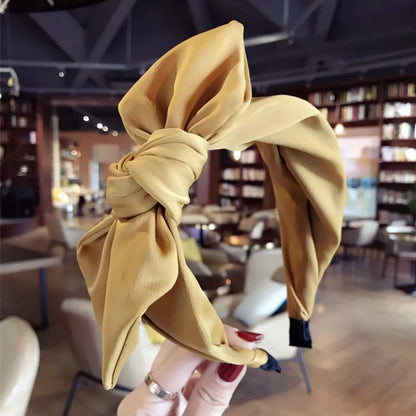 Cloth Korea Bows Hair Accessories  (Yellow)  Fashion Jewelry Nhsm0296-Yellow