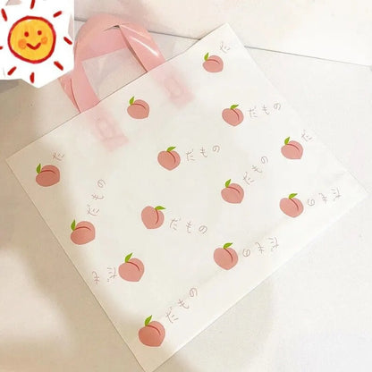 Clothing Store Bag Portable Plastic Bag Summer Peach Fresh Temptation Plastic Shopping Bag Cosmetic Bag Free Shipping