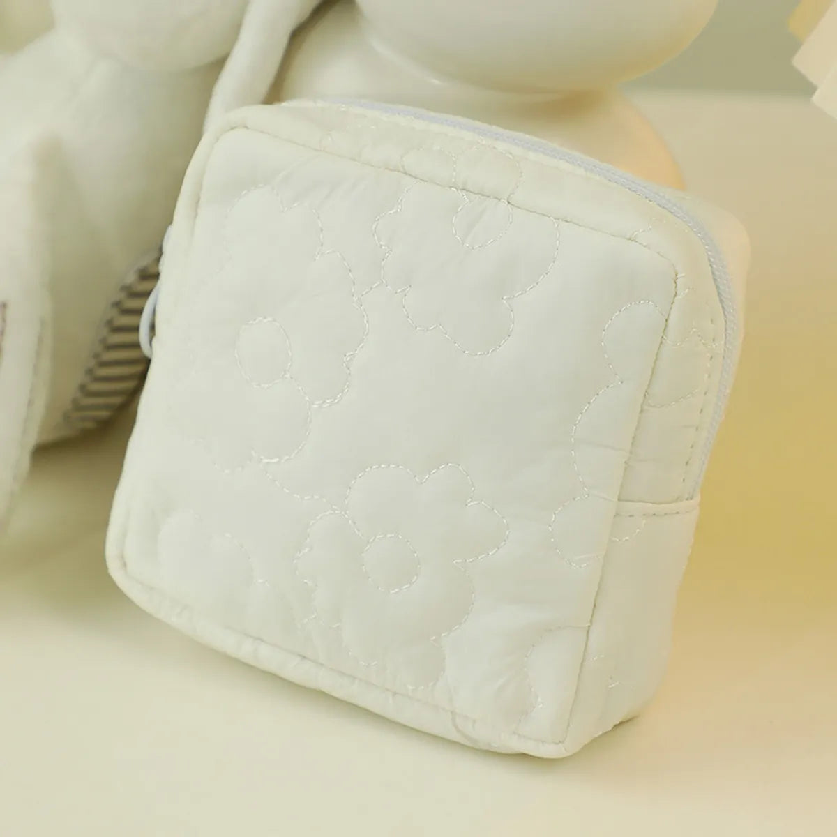 Cloud Simple Sanitary Napkin Storage Bag Cute Portable Storage Bag Simple  Raw Cotton Storage Bag Large Capacity