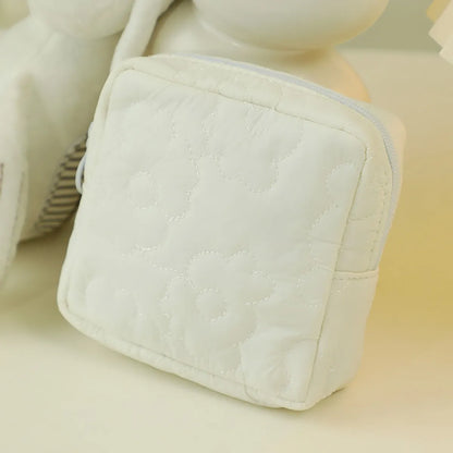 Cloud Simple Sanitary Napkin Storage Bag Cute Portable Storage Bag Simple  Raw Cotton Storage Bag Large Capacity