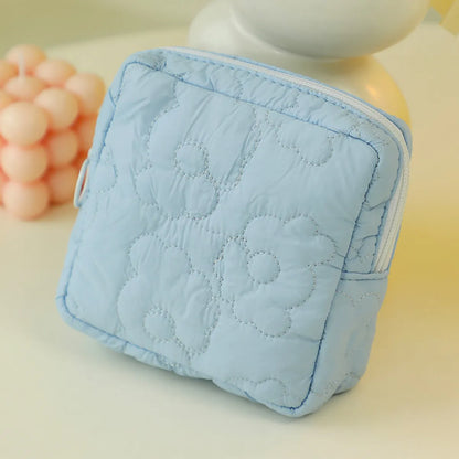 Cloud Simple Sanitary Napkin Storage Bag Cute Portable Storage Bag Simple  Raw Cotton Storage Bag Large Capacity