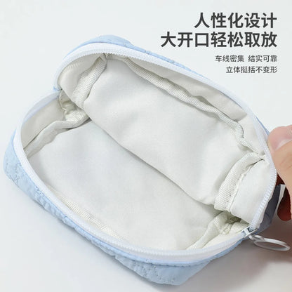 Cloud Simple Sanitary Napkin Storage Bag Cute Portable Storage Bag Simple  Raw Cotton Storage Bag Large Capacity