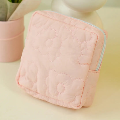 Cloud Simple Sanitary Napkin Storage Bag Cute Portable Storage Bag Simple  Raw Cotton Storage Bag Large Capacity