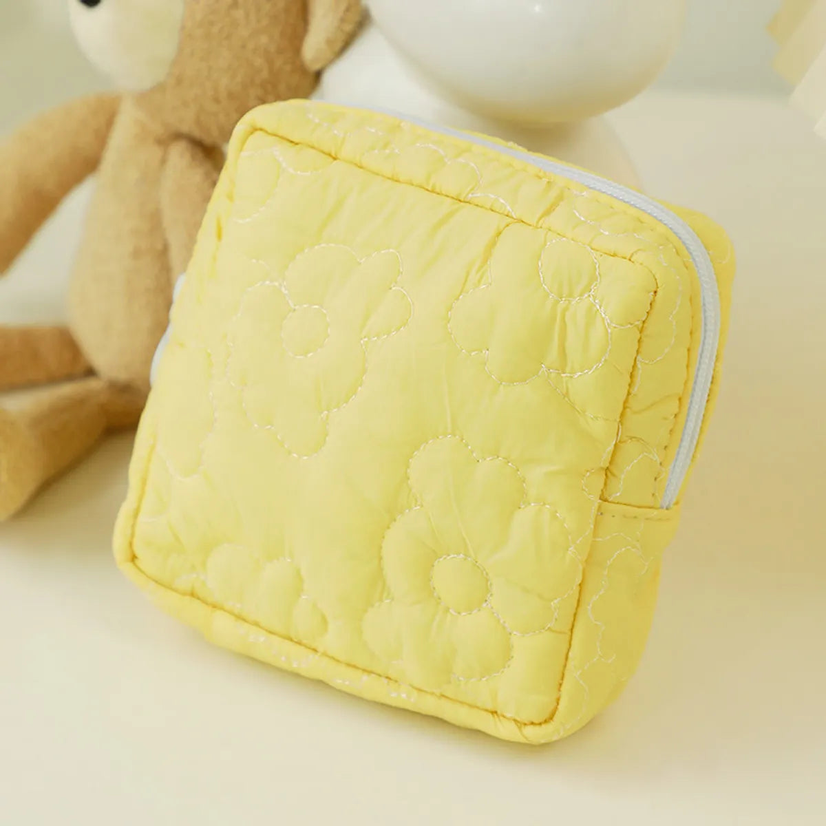 Cloud Simple Sanitary Napkin Storage Bag Cute Portable Storage Bag Simple  Raw Cotton Storage Bag Large Capacity