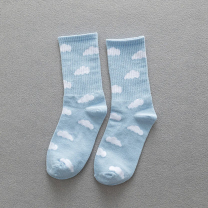 Clouds Socks Summer Thin Tube Socks Korea Autumn Cotton Stocks